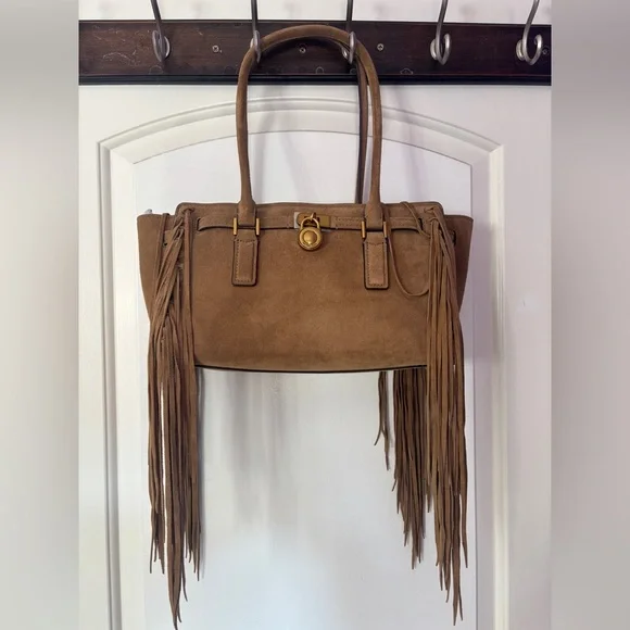 MICHAEL Michael Kors Hamilton Moderne Medium Leather East West Shoulder Tote - Picture 1 of 10